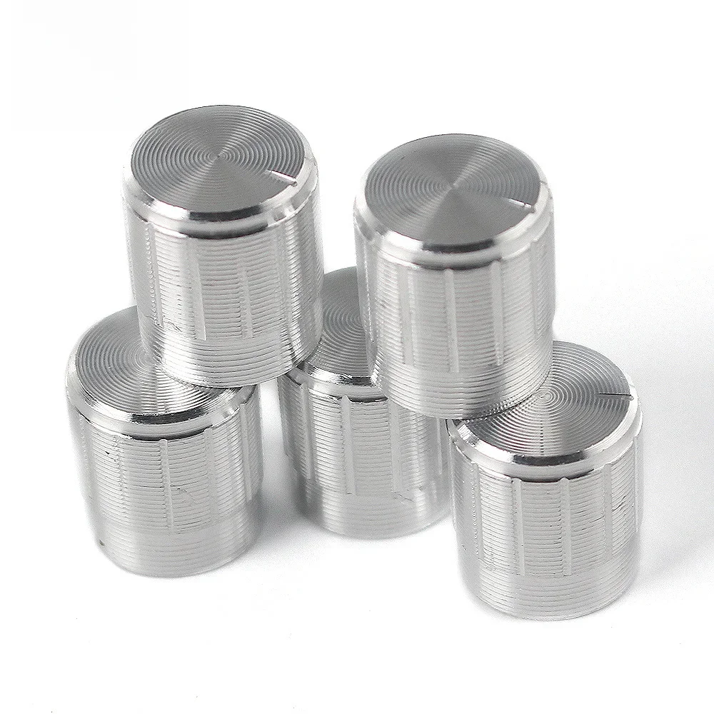 10 szt. Pokrętło potencjometru nakładki na pokrętła ze stopu aluminium srebrne WH148 15*17mm zestaw potencjometrów — zdjęcie produktu 6