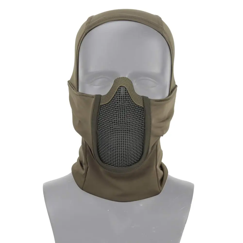 Tactical Full Face Headgear  Motorcycle Army Airsoft Paintball Headgear Metal Mesh Hunting Protective Mask