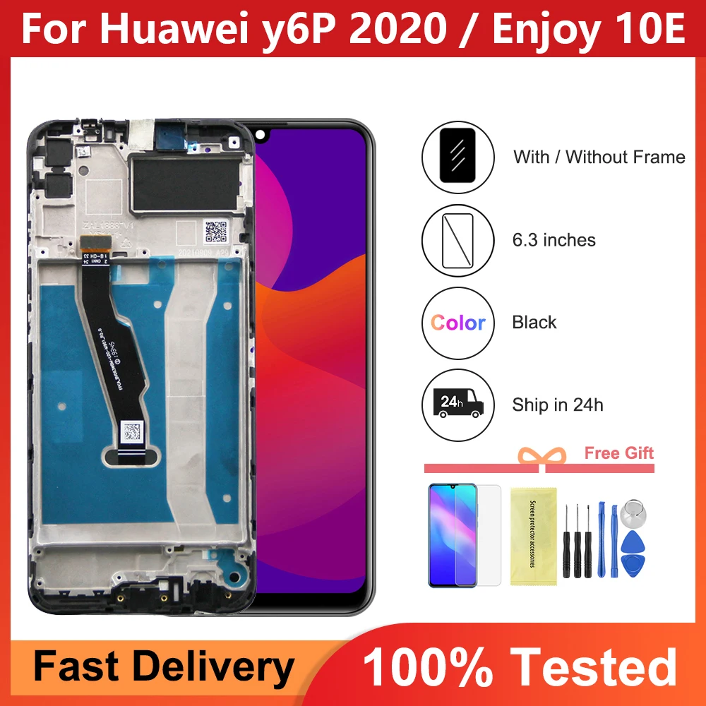 

6.3 inch For Huawei y6P 2020 LCD Display With Touch Screen With frame Replace For Honor 9A MOA-LX9N / For Enjoy 10E Display