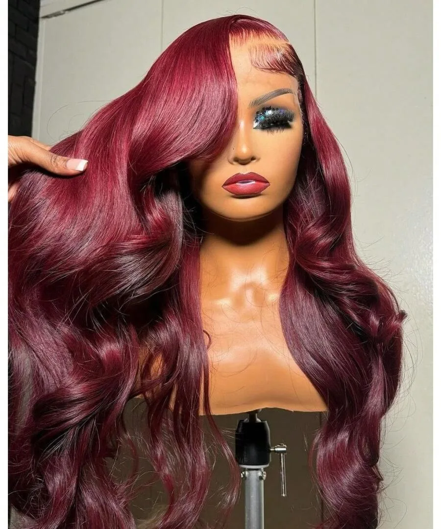 99j Body Wave Human Hair Wigs 13x6 Hd Lace Frontal Human Hair Wigs Transparent Lace Colored Lace Front Wig For Women 32Inch