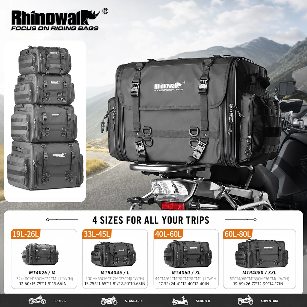 Motorcycle Gear Warehouse - Водонепроницаемая мотоциклетная сумка на заднее сиденье