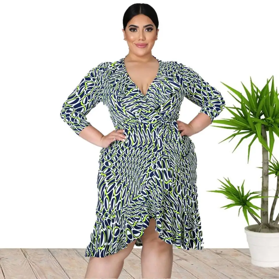 2022 Hot Sale Plus Size Midi Dresses for women wholesale china