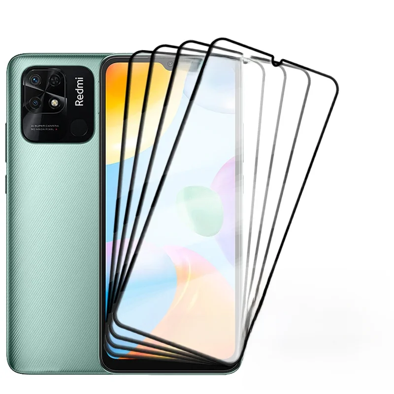 4 pièces pour Xiaomi Redmi 10C verre Redmi 10C verre trempé Film de protection couverture complète colle 9H HD protecteur d'écran Redmi 10C verre