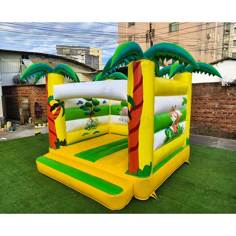 Commercial PVC Inflatable Outdoor Jungle Bounce House Adult Kids Jumper Bouncer Castle House For Rental  Family Backyard  Party