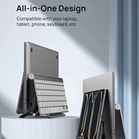 Vertical Stand for Laptop Tablet Phone Keyboard All in one Design Saving Desk Space Computer Protector Phone Holder Stand