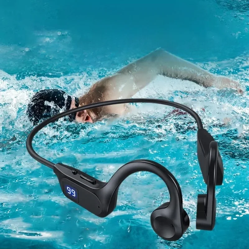 Écouteurs sans fil à Conduction osseuse, oreillettes de Sport, de natation, compatibles Bluetooth, mains libres, avec micro, pour la course à pied, X7