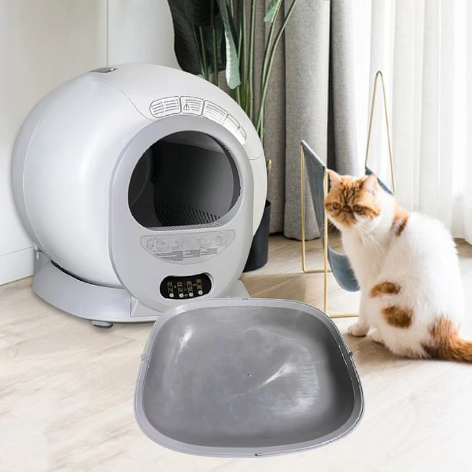Portable Cat Litter Box Mat Non Slip Flexible Practical Cat Toilet Bottom Support Mat,Pet Cleaning Supplies Washable