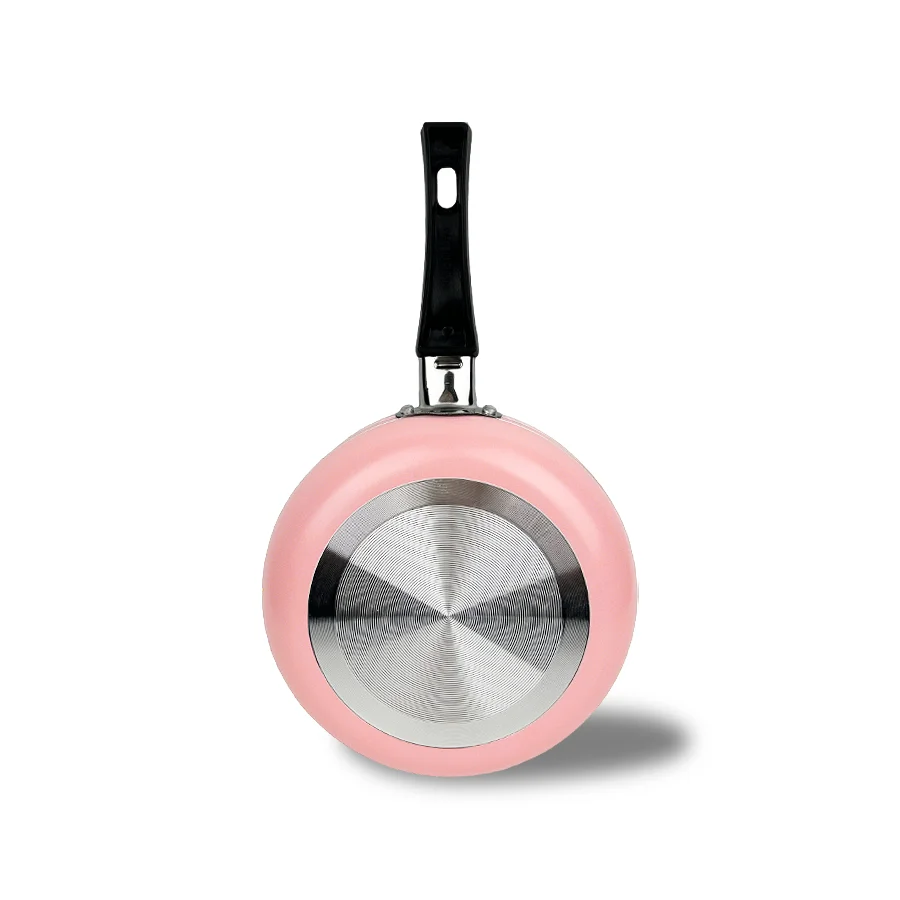 Mini poêle rose mignonne de 6.4 pouces, poêles à frire antiadhésives pour omelette aux œufs, facile à nettoyer, ustensiles de cuisine pour petit déjeuner à la maison pour cuisinière à gaz