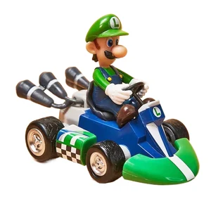 Super Mario Bros Karting Luigi Bowser Princess Peach Yoshi Toad Mainan Figur Aksi Tarik Kembali Hadiah Boneka Permainan Anime Mobil untuk Anak-anak 10 game super mario penjualan terbaik - №