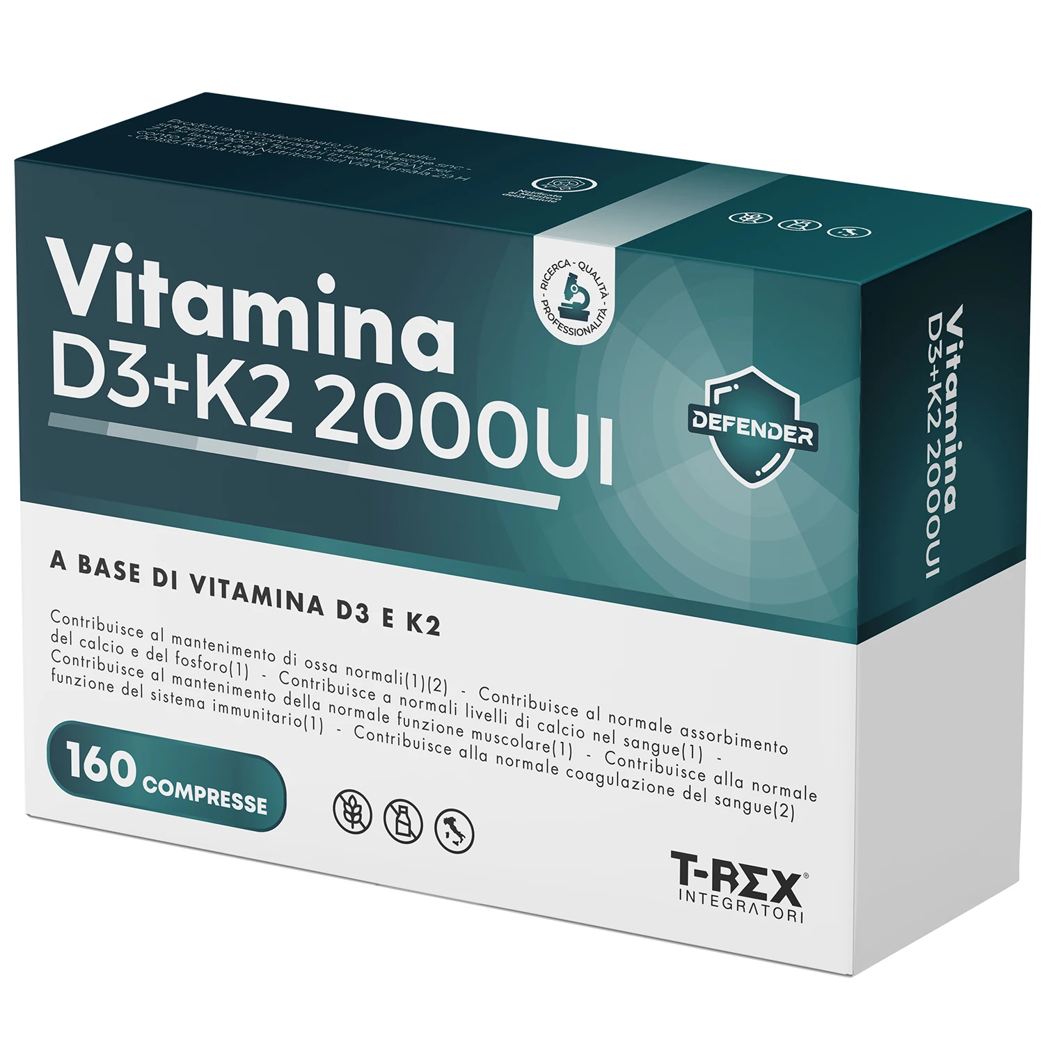 Vitamina D3 2000 IU + vitamina K2 160 tabletas de alto dosificación para articulaciones, huesos, robos, músculos, sistema inmunológico y absorción de fútbol y fósforo (160 unidades (paquete de 1))
