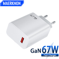 GaN 67W USB Charger Fast Charging Phone Charger Wall Charger Adaptor For IPhone 14 Pro Xiaomi 13 Samsung Portable Phone Charger