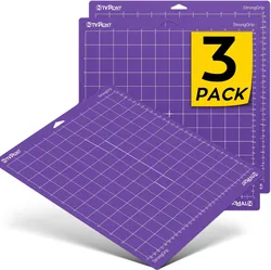 HTVRONT-PVC Tapete De Corte Adesivo, Placa Base Da Máquina De Gravura, Pad para Explorar Air, Air2, Maker DIY, 3 Pack, 12x1, 2 