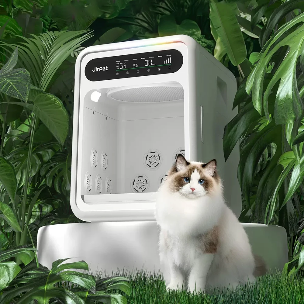 Tookfun Jirpet F1 Fully Automatic Pet Drying Box Dryer Pet Bath Water Blower Five-Sided Surround High Speed Air Negative Ion 75L