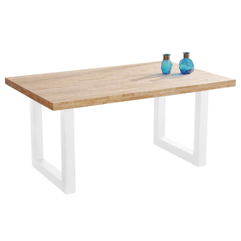 Lis dining table in Nordic oak and white 160x100cm