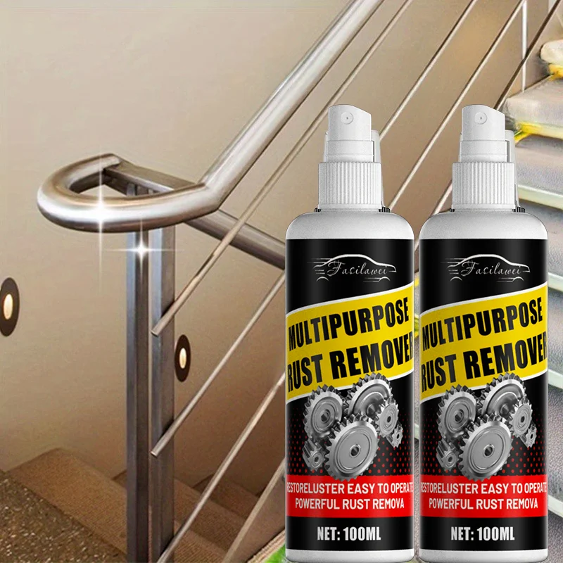 Stainless Steel Rust Inhibitor 100ml - Metal Repair and Polishing Spray for Stainless Steel Elevators, Doors, Windows, Shower He