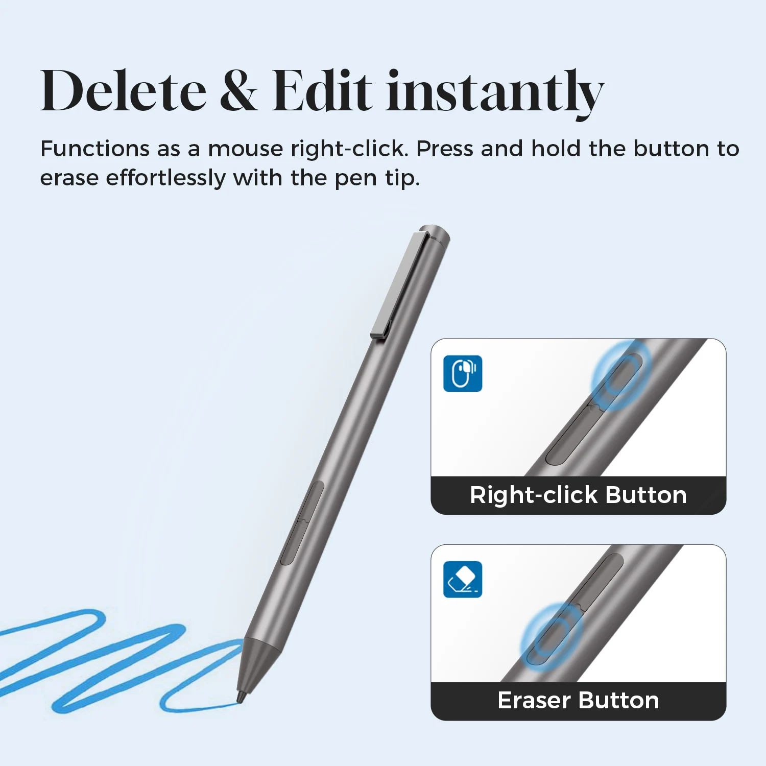 Microsoft Surface/HP/Dell/ASUS ラップトップ/タブレット用アクティブスタイラス - Windows および MPP 1.51/2.0/2.6 と互換性があります。 パームリジェクション