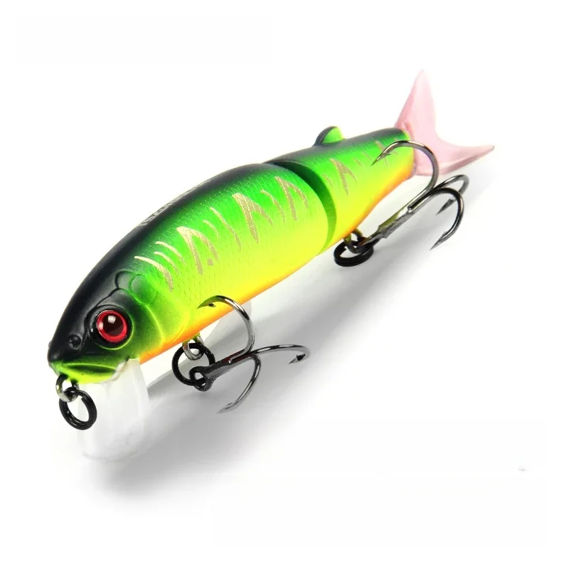 Bearking 11,3 cm 13,7 g heißer Angelköder, Minnow-Qualität, professioneller Köder, Schwimmköder, Gelenkköder, ausgestattet mit schwarzem oder weißem Haken
