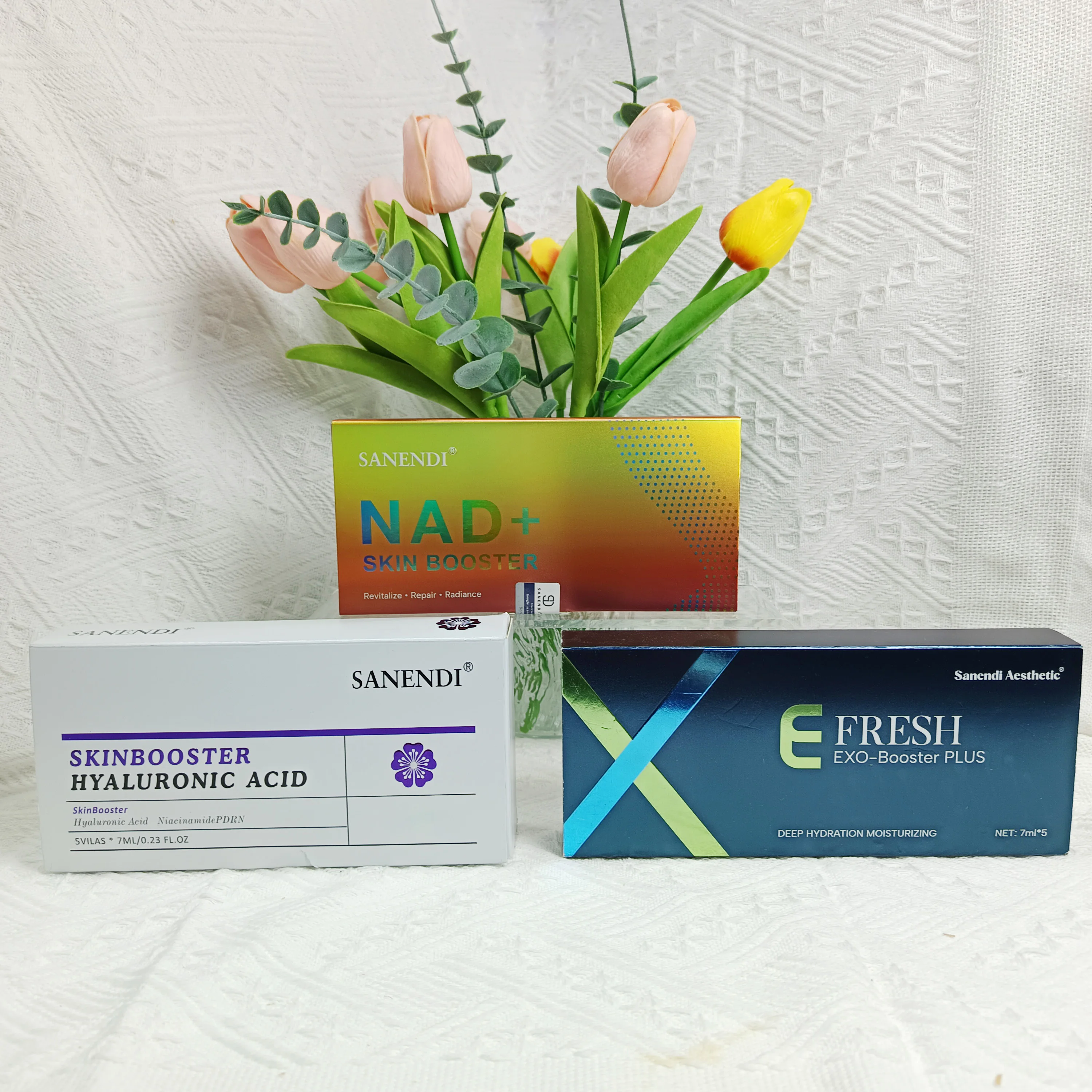 3 in 1 Set Sanendi Skin Booster Hyaluronic Acid NAD+ Serum exos Essence Moisturizing Hydrating Korean Skin Care liquid solution