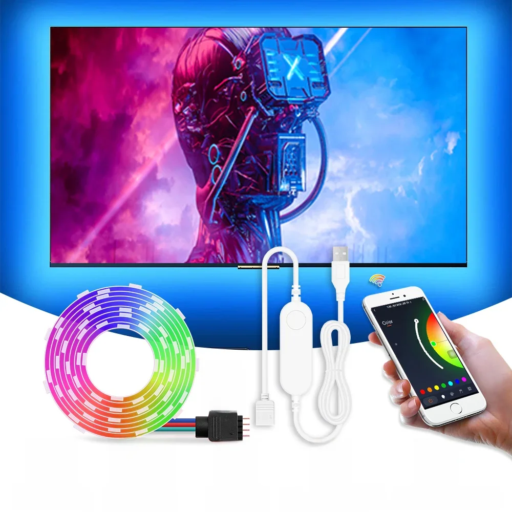 5V Led Streifen Lichter USB RGB RGBW App Steuerung Farbwechsel Lichter Bluetooth/Tuya Wifi/Zigbee led Streifen Zimmer TV Hintergrundbeleuchtung Alexa