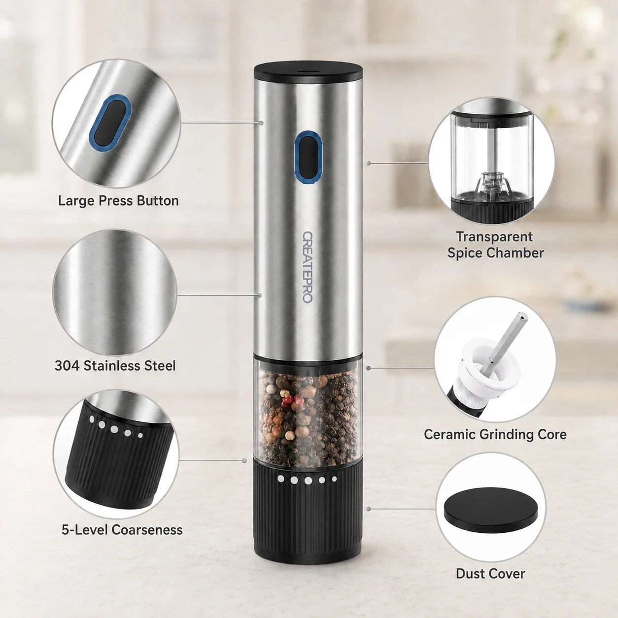 Şarj Edilebilir Tuz ve Karabib - Kitchen Appliances Online incelemesi ve fiyatı