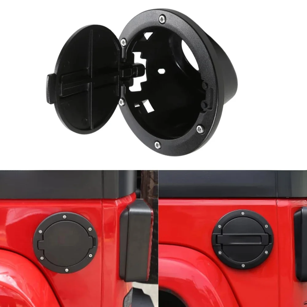 Aluminiowa pokrywa wlewu paliwa do Jeep Wrangler JK JKU 2/4Doors 2007 2008 2009 2010 2011 2012 2013 2014 2015-2018 — zdjęcie 2