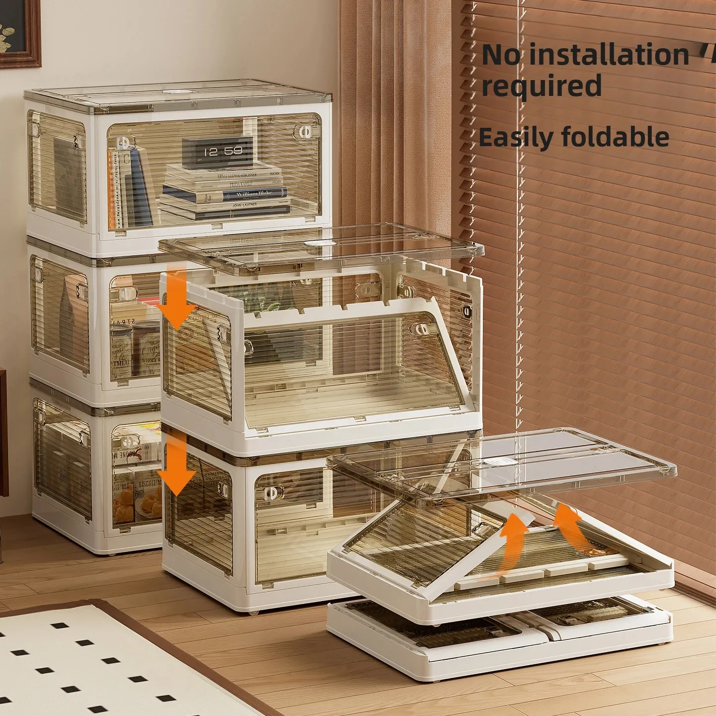 Food Storage Oven Safe - Foldable Storage Box with Lid Large