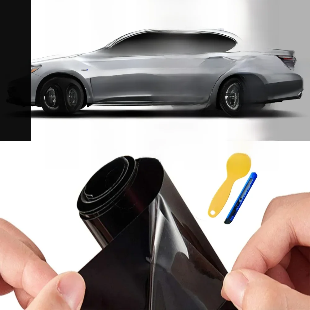 50 cm x 3/6 m Autoruit Privacy Tint Film Auto Vinyl Anti Look Glas Sticker Folies Keramische Zomer Solar UV Protector Spiegel Films - afbeelding 2