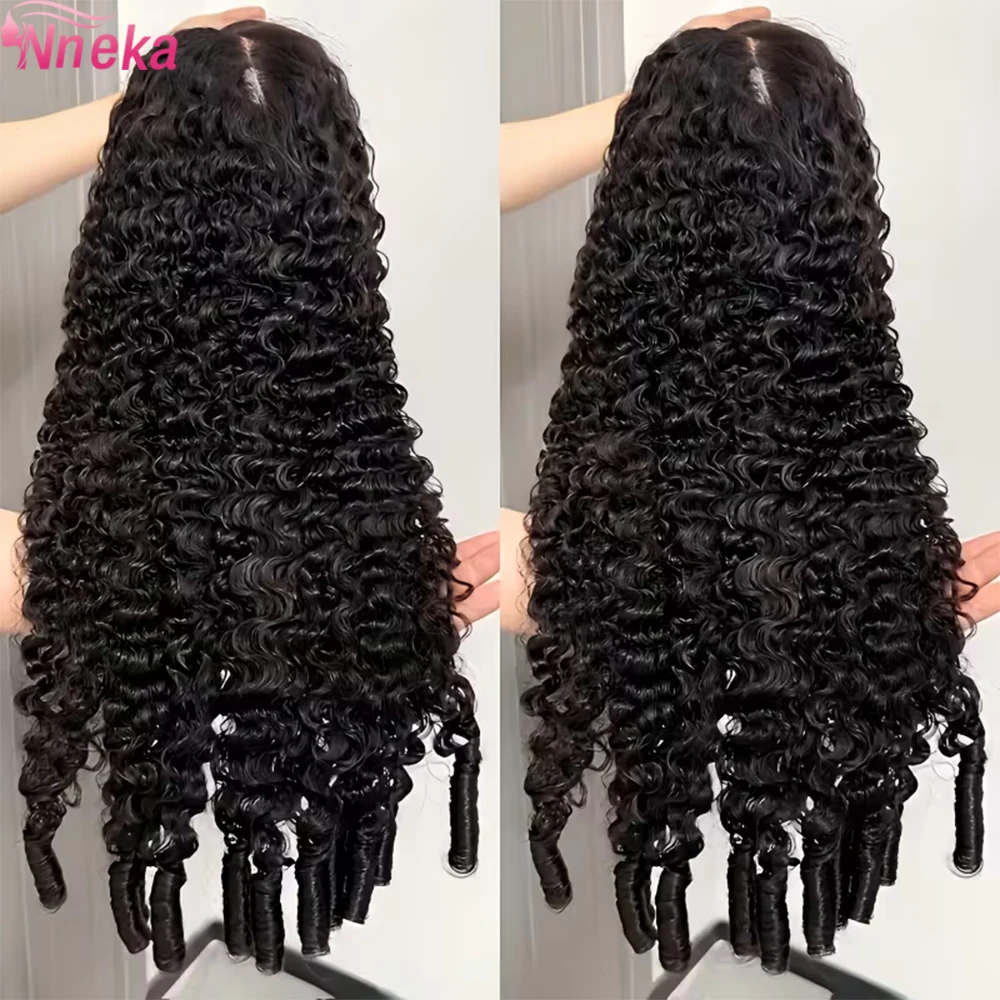 Peruka z ludzkich włosów, 36 cali, burmańskie kręcone włosy, 13x4 13x6 HD Lace Frontal, gęstość 200, wstępnie wyskubana, bezklejowa, naturalnie wyglądająca, dla czarnoskórych kobiet.
