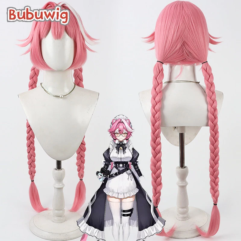 

Bubuwig Synthetic Hair Raora Panthera Cosplay Wigs Virtual YouTuber Raora Panthera 100cm Pink Mixed White Wig Heat Resistant