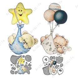 Słodkie zwierzaki New Arrival słodki miś i gwiazda dziecko Metal wykrojniki do tworzenia albumu Scrapbooking wytłaczane szablony foremki do wycinania