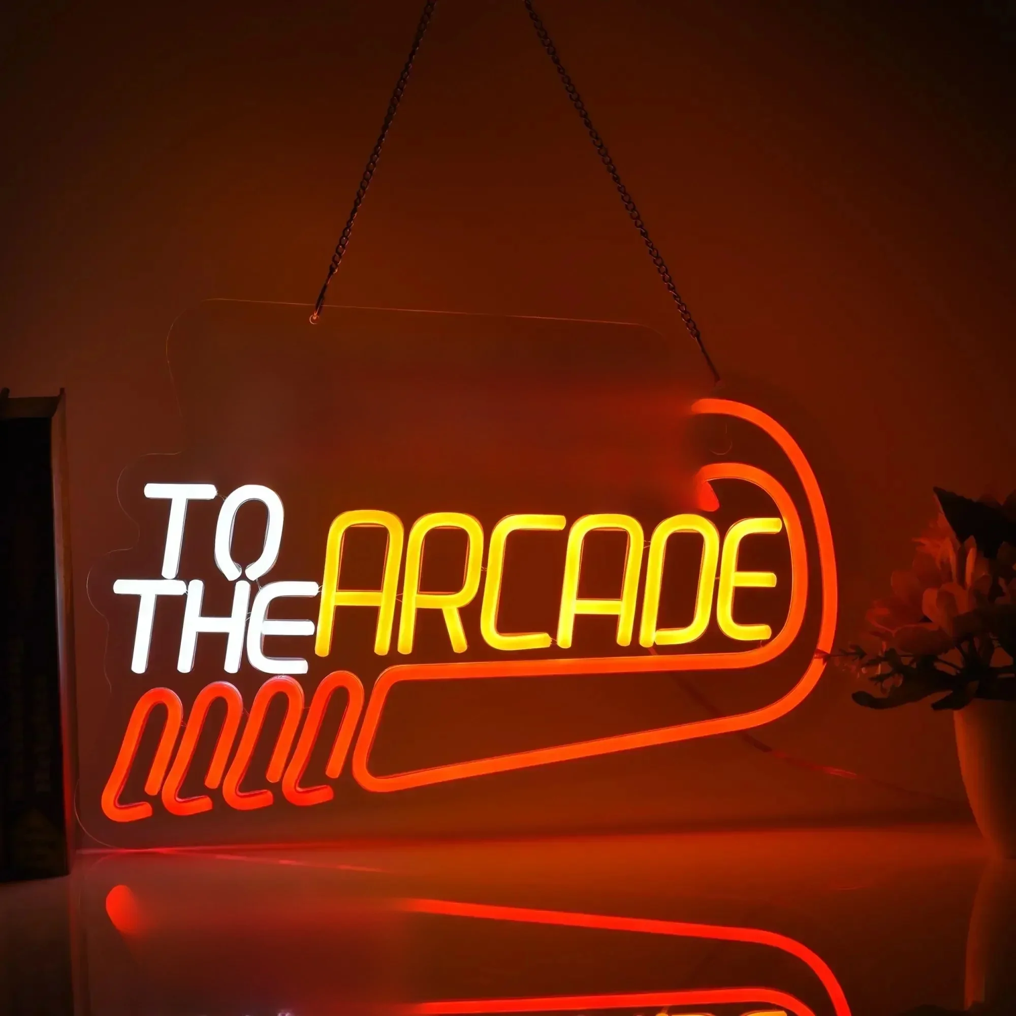 Enseigne au néon retour vers l'arcade, décor de salle de jeu rétro, Art mural LED pour les joueurs, maison, Bar, café, idée cadeau de jeu, Style Vintage des années 80