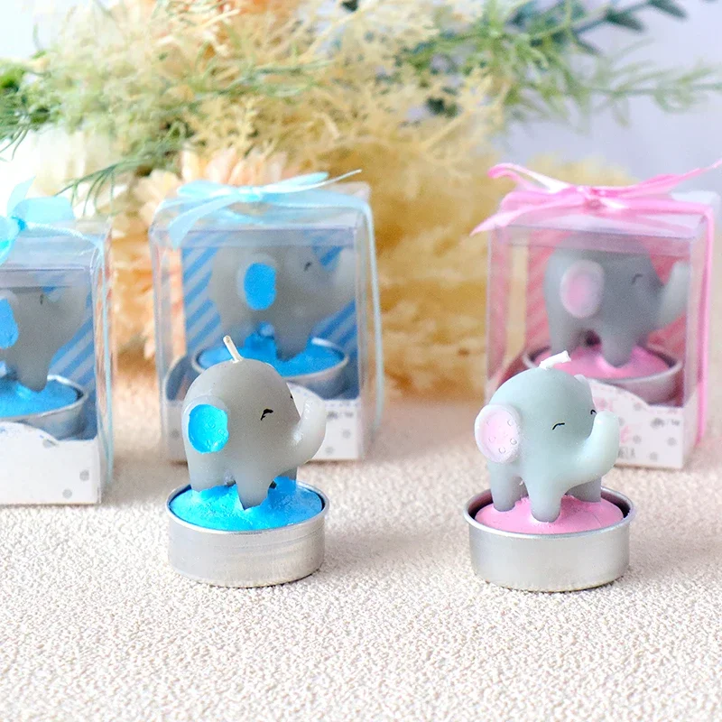 Conjunto de elefante-como velas, presente de natal para menina, decoração de natal, decoração