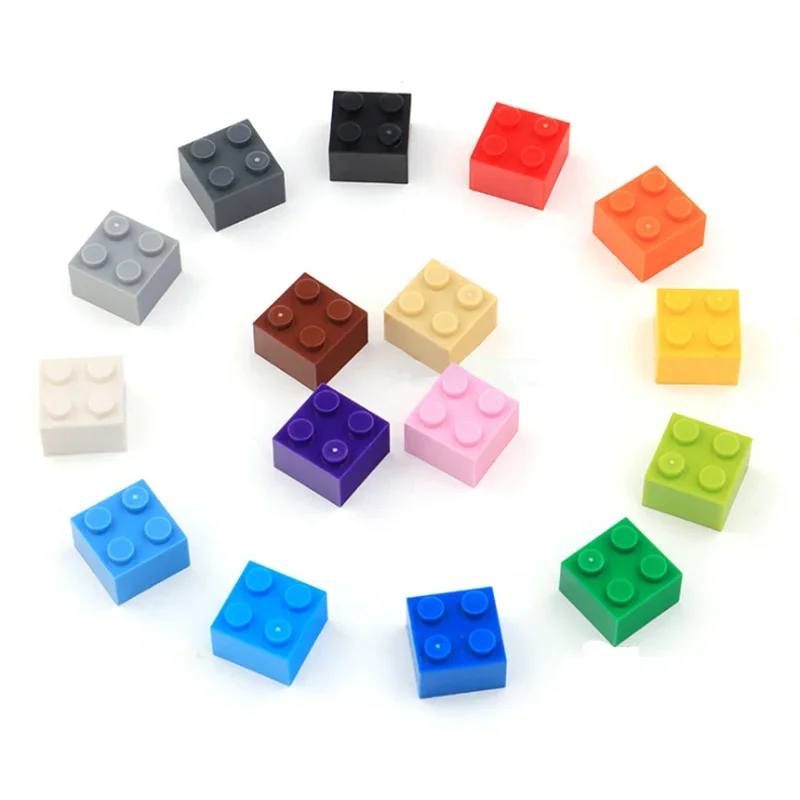 60 stücke DIY Bausteine Dicke Zahlen Bricks 2x2 Punkte Pädagogisches Kreative Größe Kompatibel Mit 3003 Kunststoff Spielzeug für Kinder