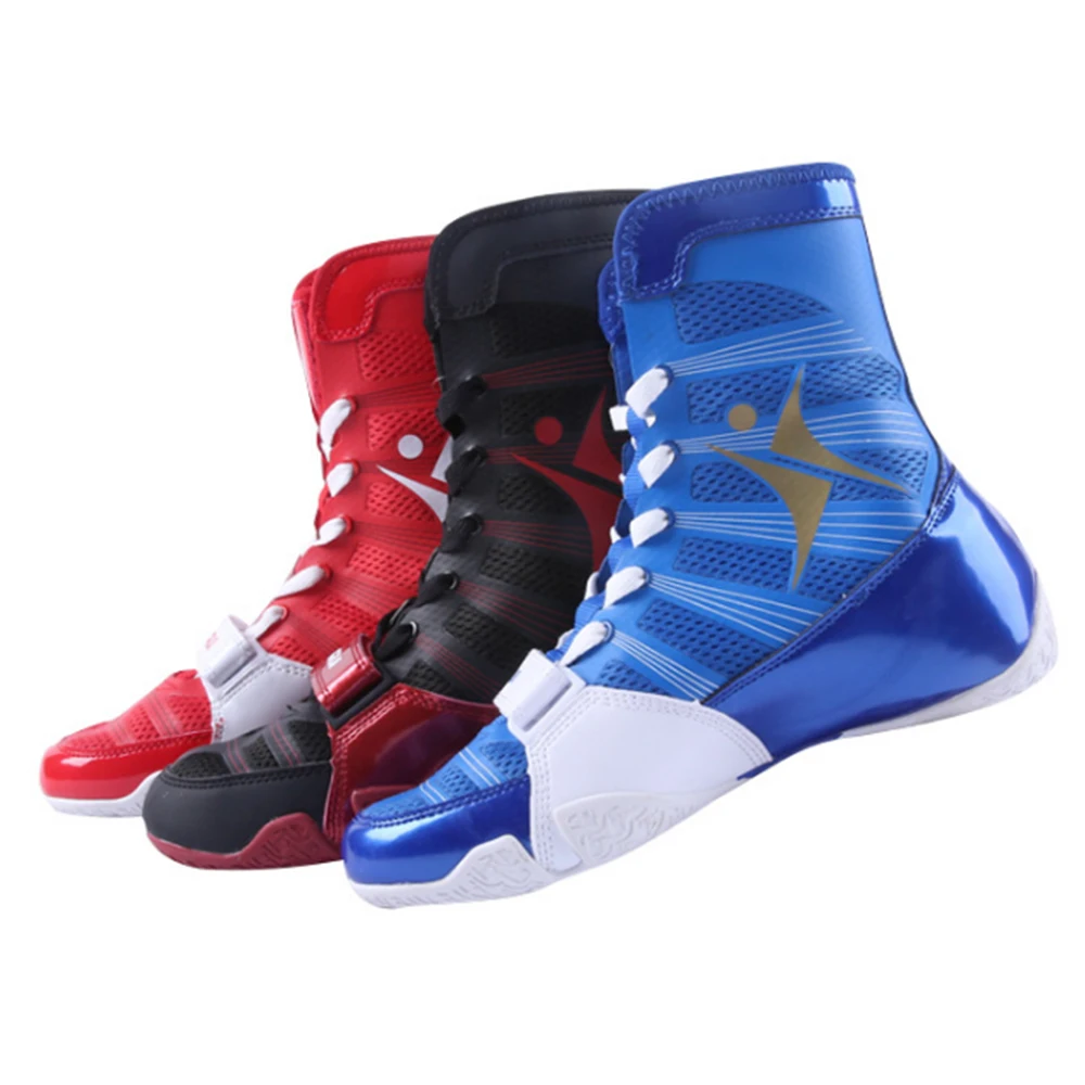 Brand KANGRUI Pro High Top Men Women Boxing Wrestling Shoes  Arts Taekwondo Sanda Training Special Training  Flighting Snekaers