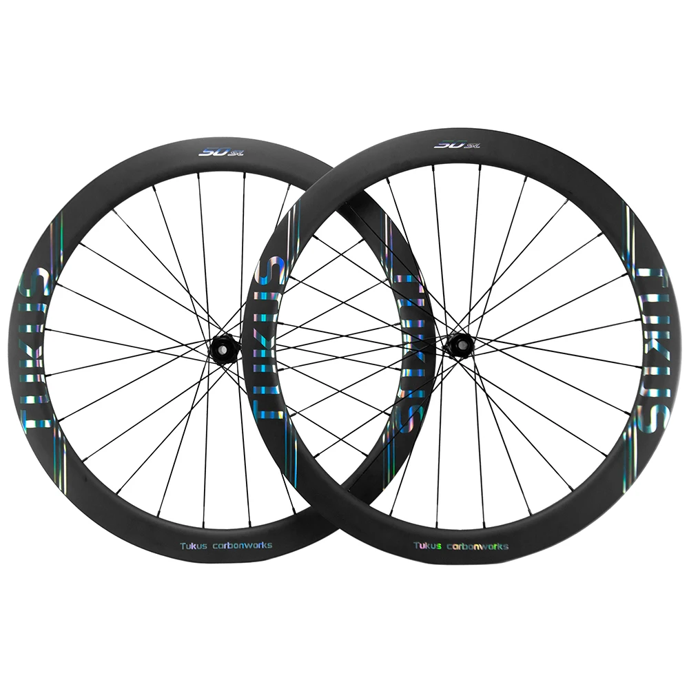 

TUKUS C50 Велосипедная колесная пара Велосипедные колеса Карбоновые колеса Дисковый тормоз Карбоновые диски Центральный замок Од