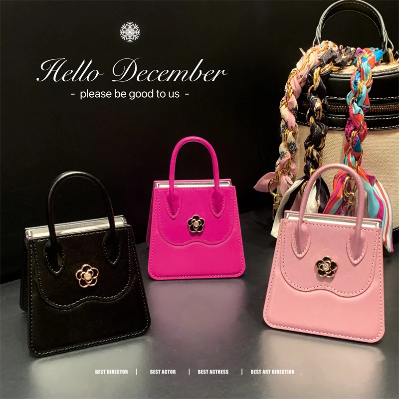 Etui na telefon Deluxe PU Leather Handbag 3D Flower do Samsung Galaxy Z Flip 6 5 4 3 Etui na telefon Zflip5 flip6 Premium Silk Scarf Case — zdjęcie produktu 2