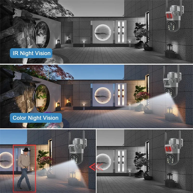 4K 8MP WLAN-Solarkamera mit Doppellinse und Doppelbildschirm, Kabellose PTZ-Kamera für Außenbereich, Sicherheitsschutz mit Automatischer Verfolgung, Überwachungs-IP-Kamera – Detail 10