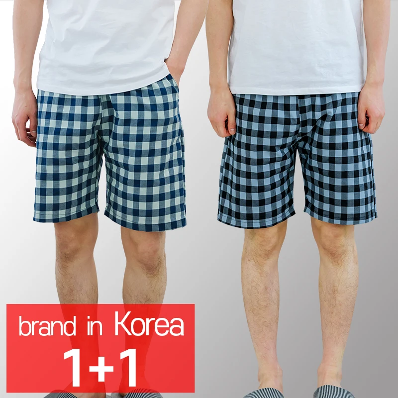 [CALL RA S](1+1 2 pieces) man's Ombre pajamas/Dark gray + light green/comfortable // shorts/night wear/sleepwear/couple pajamas