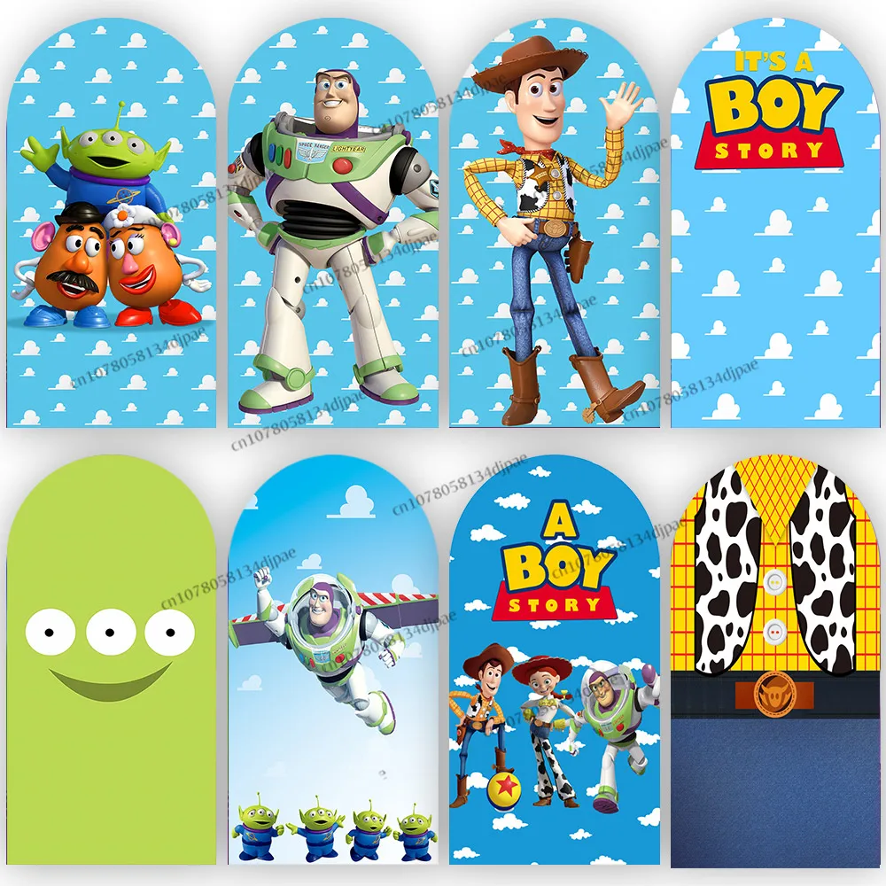 Arch Background Woody Toy Story Decorations Wall Boys Birthday Party Backdrop Photograph Activities Double Sided Banner Cover