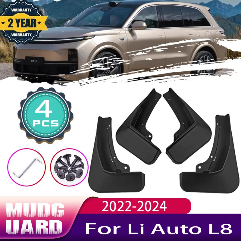 

Car Mud Flaps for Li Auto L8 2022 2023 2024 Lixiang Front Rear Wheel Mudguards Splash Guards Fender Protect Mudflaps Accessories