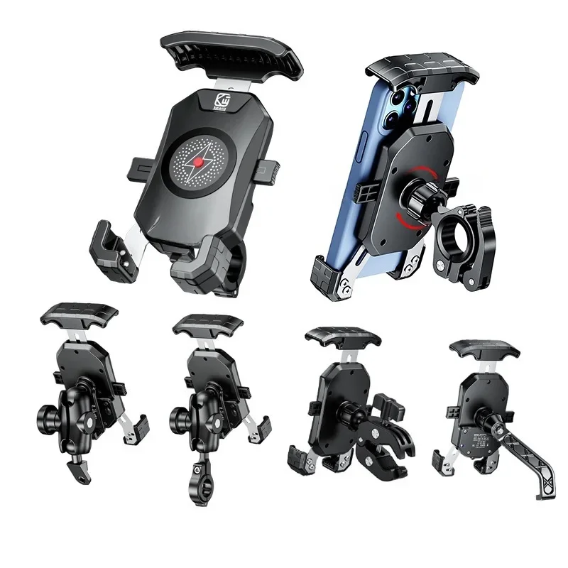 AliExpress Yaoiler Motorcycle Phone Holder 1s Lock One Hand Operation Bike Phone Mount Handlebar Mirror Holder for Bicycle Motorcycle ATV Scooter