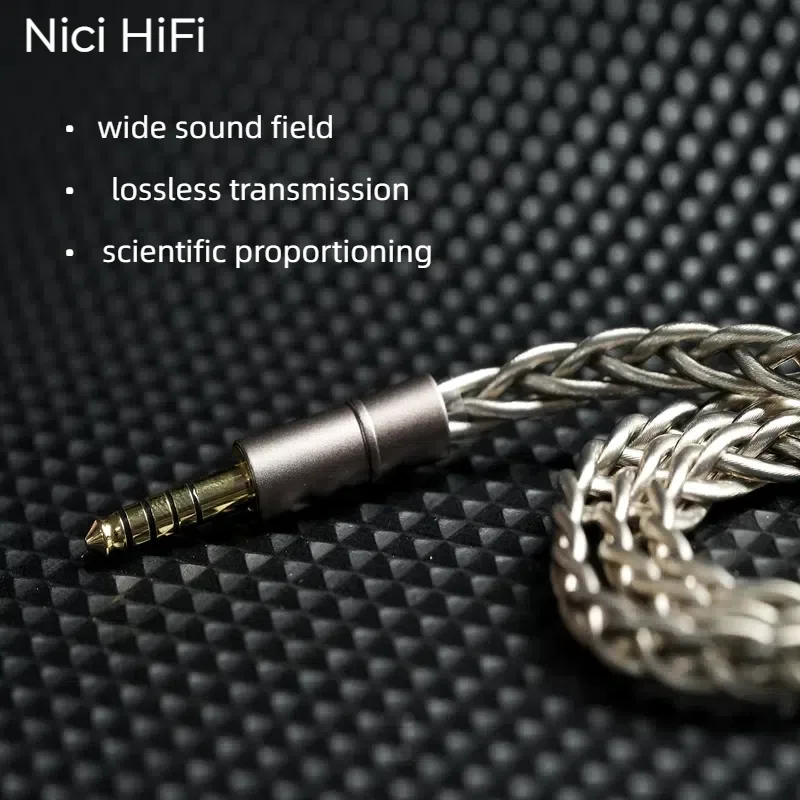 Nici HiFi-10 In-Ear Headphone Extension Cable with 2.5/3.5/4.4mm Balance, MMCX/2Pin/IE900 for Delci Explorer DaVinci Himalaya