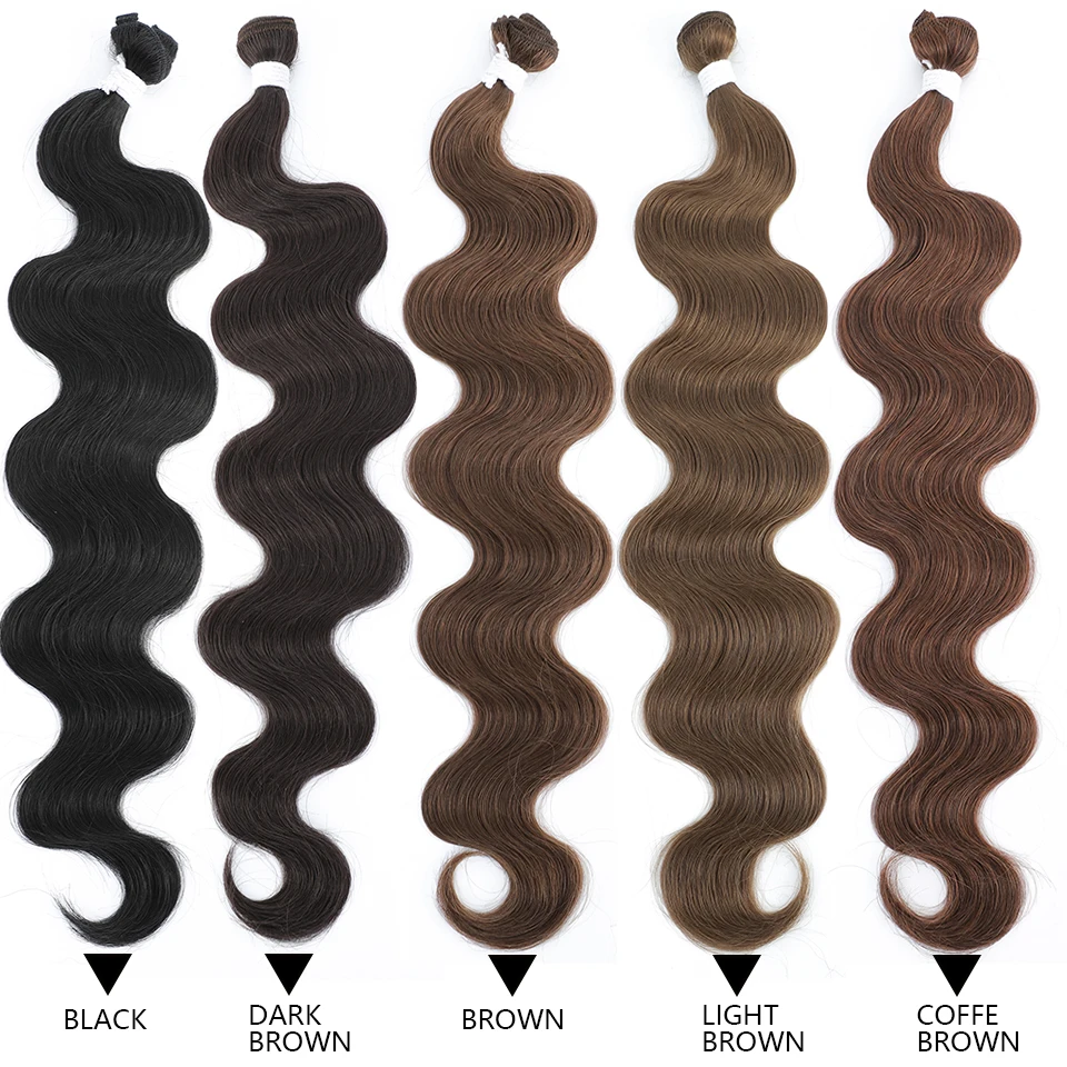 Brązowe Ombre pasma włosów typu Body Wave fortepian blond naturalne syntetyczne doczepy do włosów Ombre gruby kucyk luźne głębokie tkanie włosów