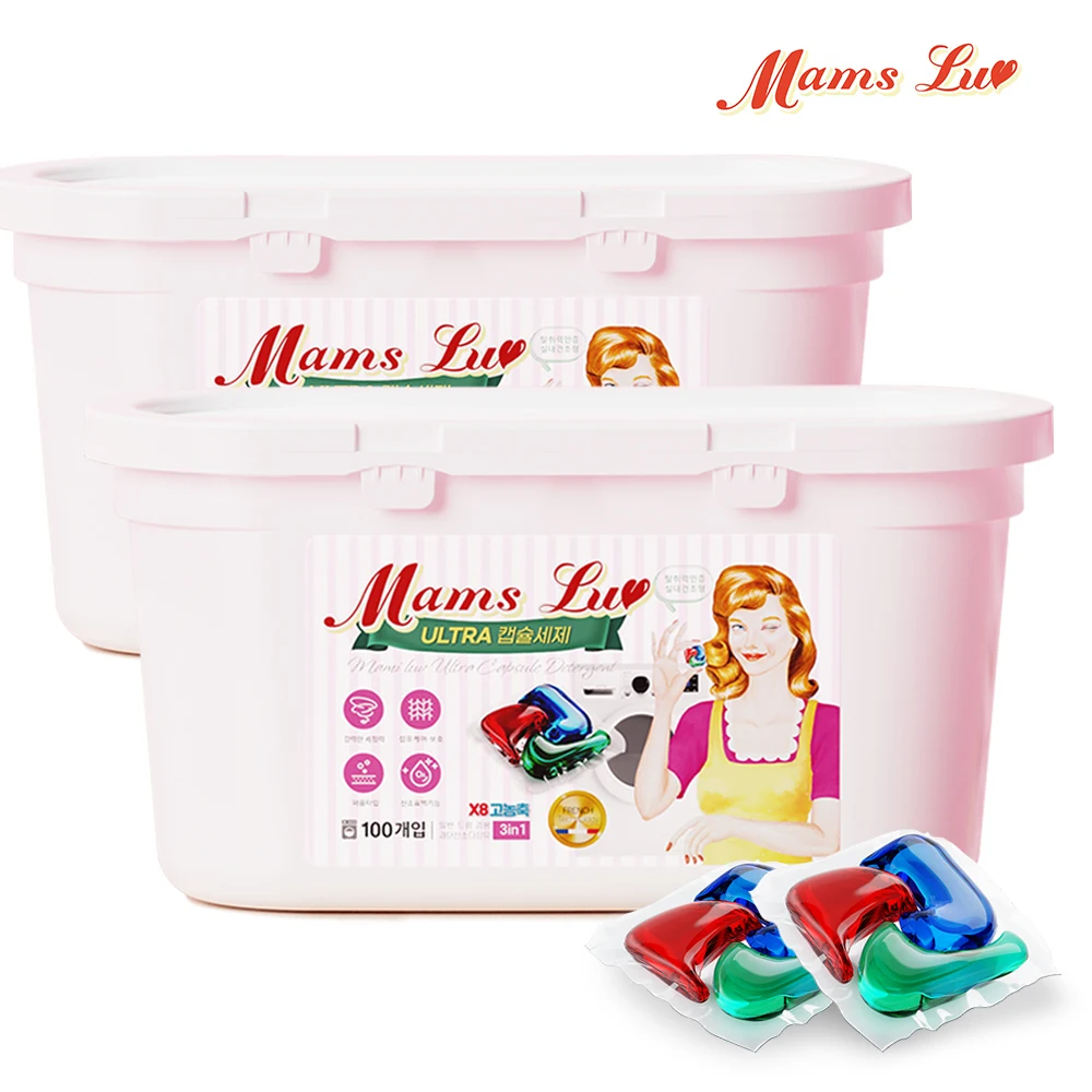 [Mammic] Ultra Capsule 3 Chamber 16gX100 8 times Ultra-high Concentrated Domestic High Quality Washing Strong Power Capsule-free premium