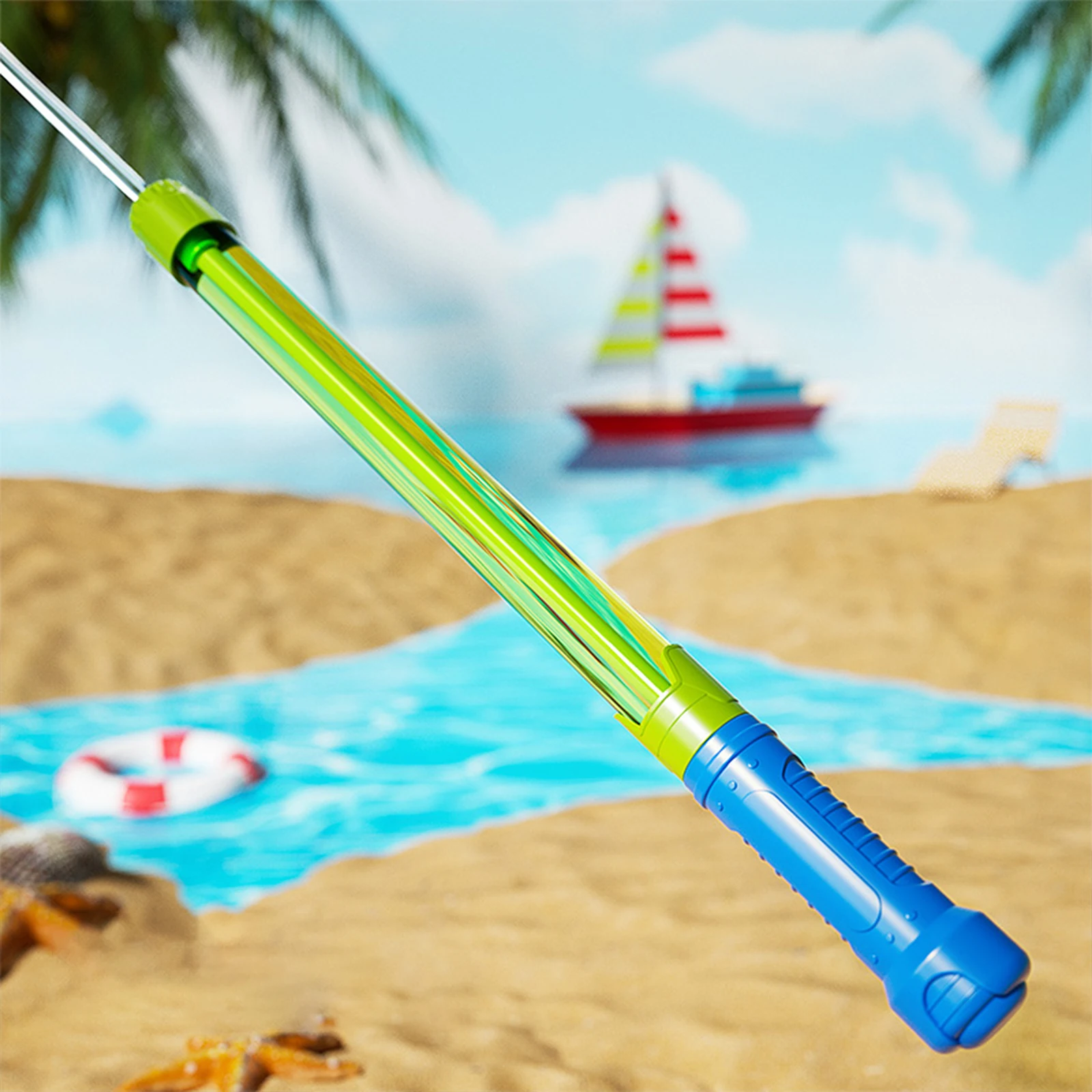 워터 소커 블래스터 조정 가능한 길이 수영장 장난감 경량 물 게임 어린이를위한 싸움 장난감 야외 뒷마당 여름 Poo