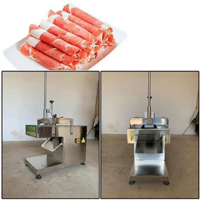 Single Roll Mutton Beef Slicer Stainless Steel Meat Cutting Machine