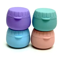 Silicone Packaging Box Travel Portable Packaging Jar Food Drug Cosmetics Color Storage Box Jewelry Storage Box