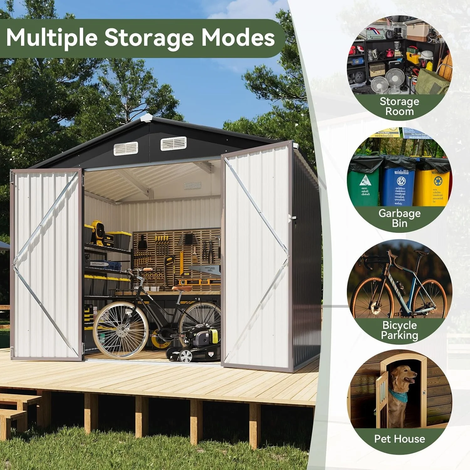 Metal Garden Storage Shed — product detail 5