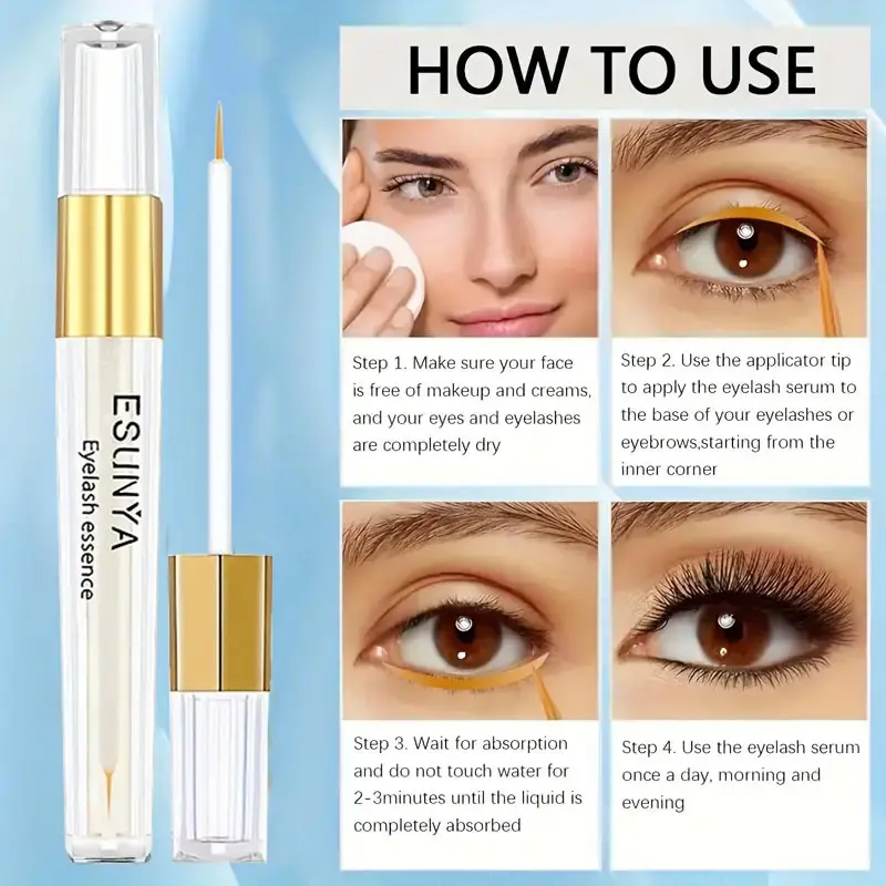 Siero nutrizionale rapido per ciglia Liquido naturale Potenziatore per la crescita delle ciglia Allungamento Soluzione nutriente Trucco per sollevamento ciglia più spesso