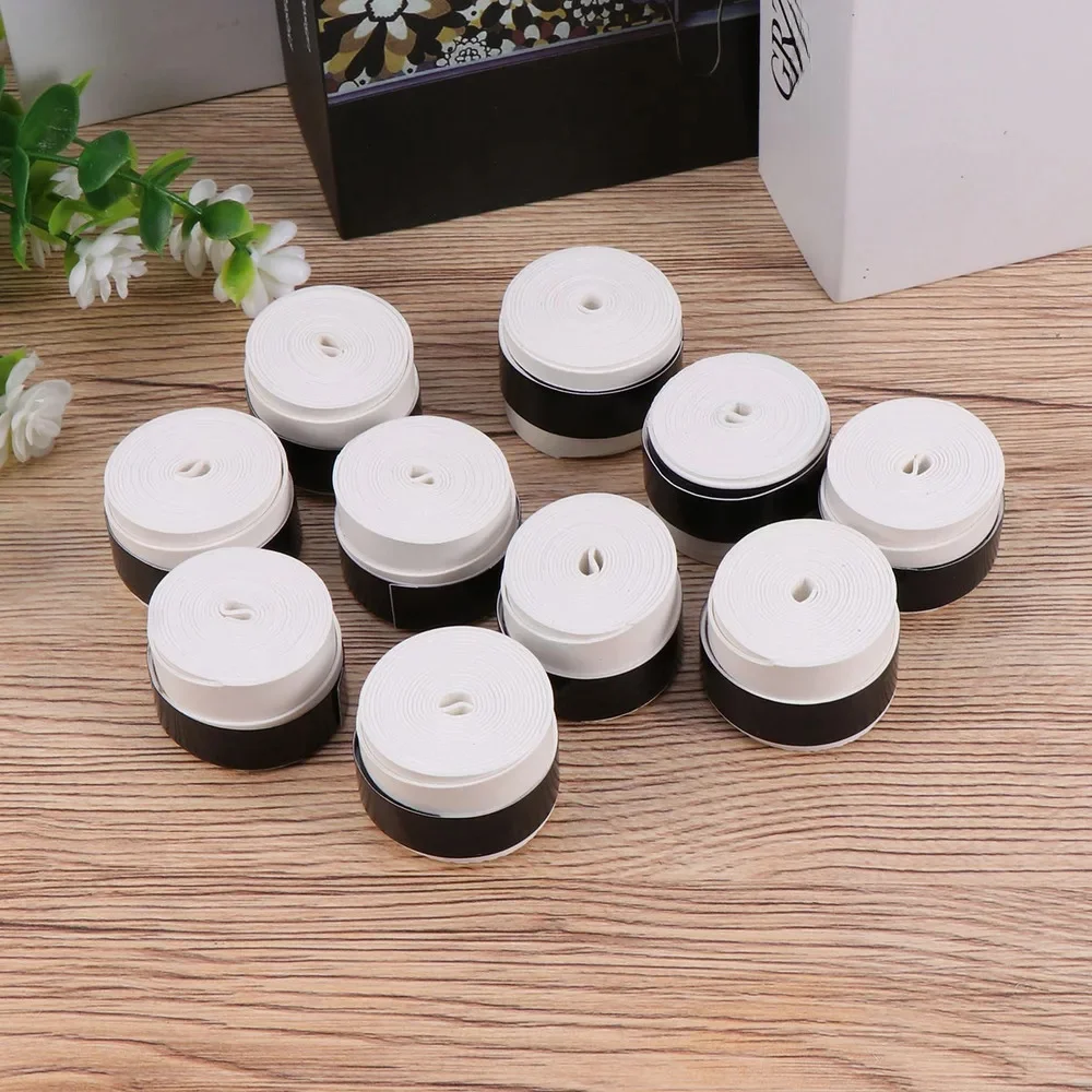 AliExpress 10Pcs White Racket Grip Sweat Absorbing Anti Slip Overgrip For Badminton Squash Pickleball Racquetball Racket Cycling Bike Bar